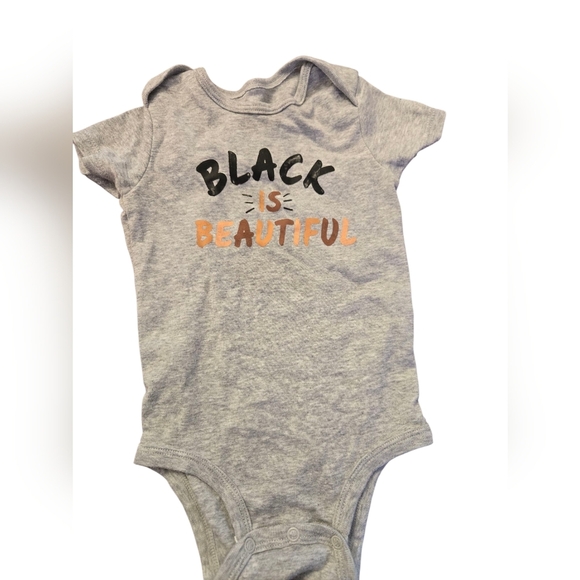 Carter's Gray 'Black is Beautiful' Kids One Piece 18 Months - Picture 1 of 3